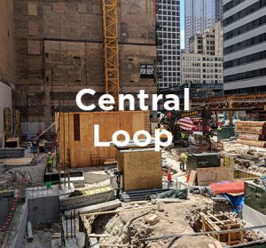 Office building under construction in Chicago’s Central Loop